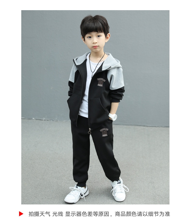 Child Boy Clothing Set Letter Hoodies Coats + Pants 2Pcs Tracksuit Suit For Kids Children Present