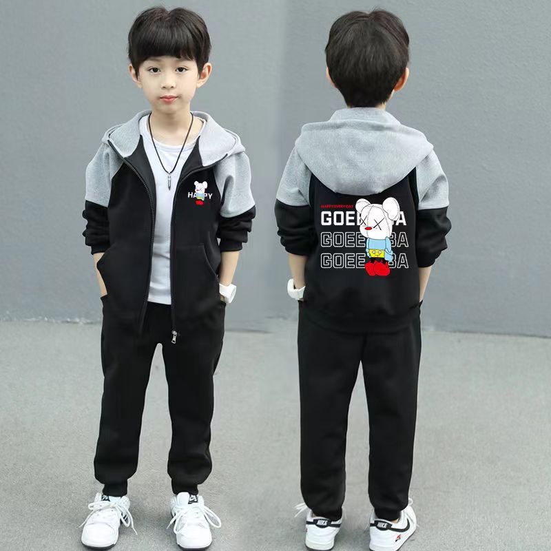 Child Boy Clothing Set Letter Hoodies Coats + Pants 2Pcs Tracksuit Suit For Kids Children Present