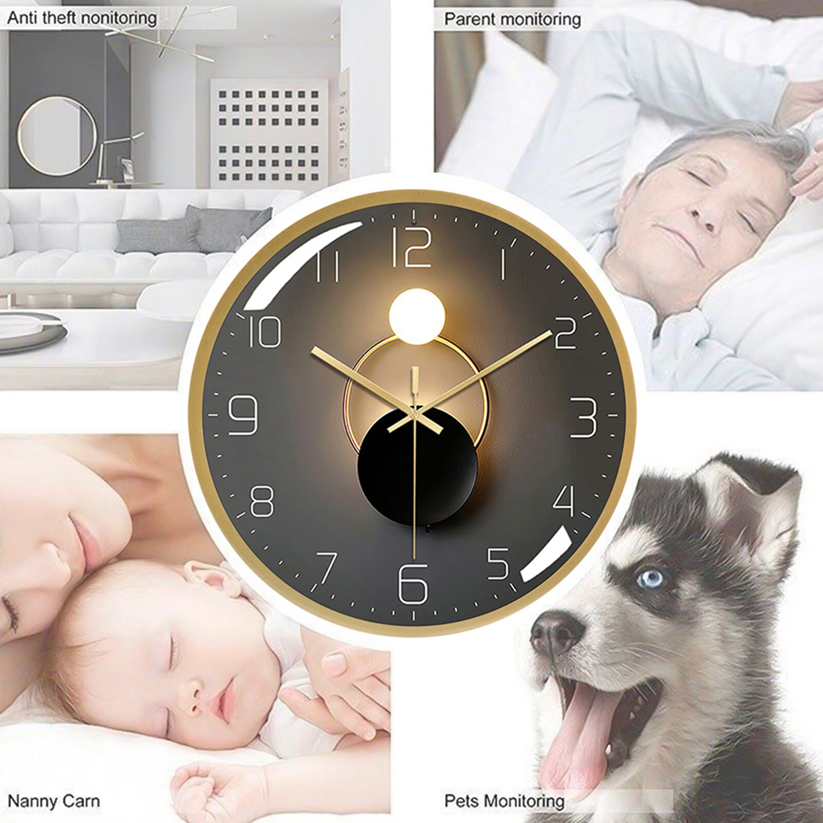 New Wireless Wall Clock Camera 1080P Full HD Mini Camcorder Home Security Night Vision Support Mobile Phone Remote Viewing